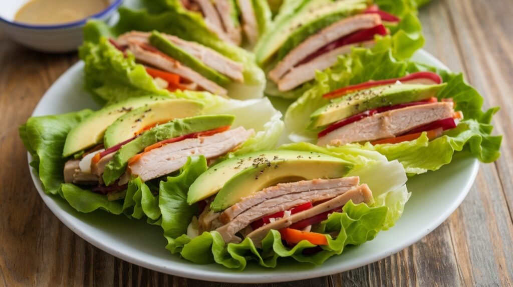 Turkey Avocado Lettuce Wraps