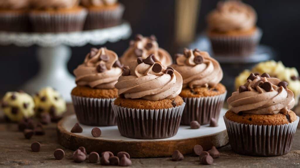 Chocolate Chip Cookie Dough Cupcakes