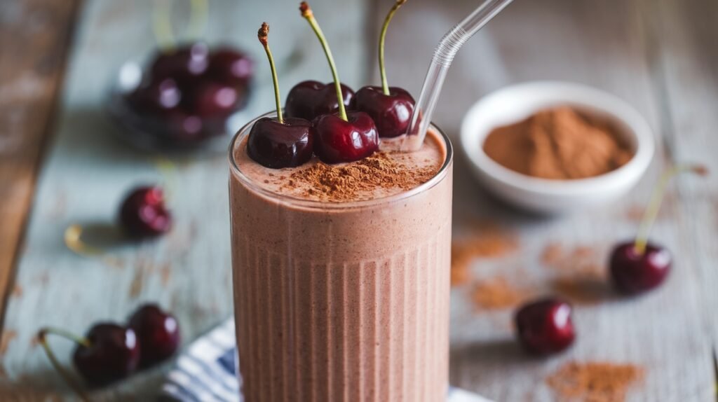 Chocolate Cherry Protein Smoothie