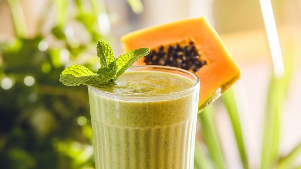Papaya Mint Slim Smoothie