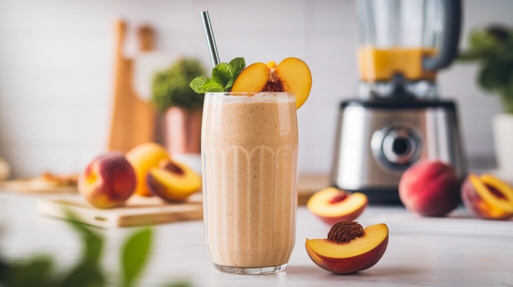 Vanilla Peach Protein Smoothie
