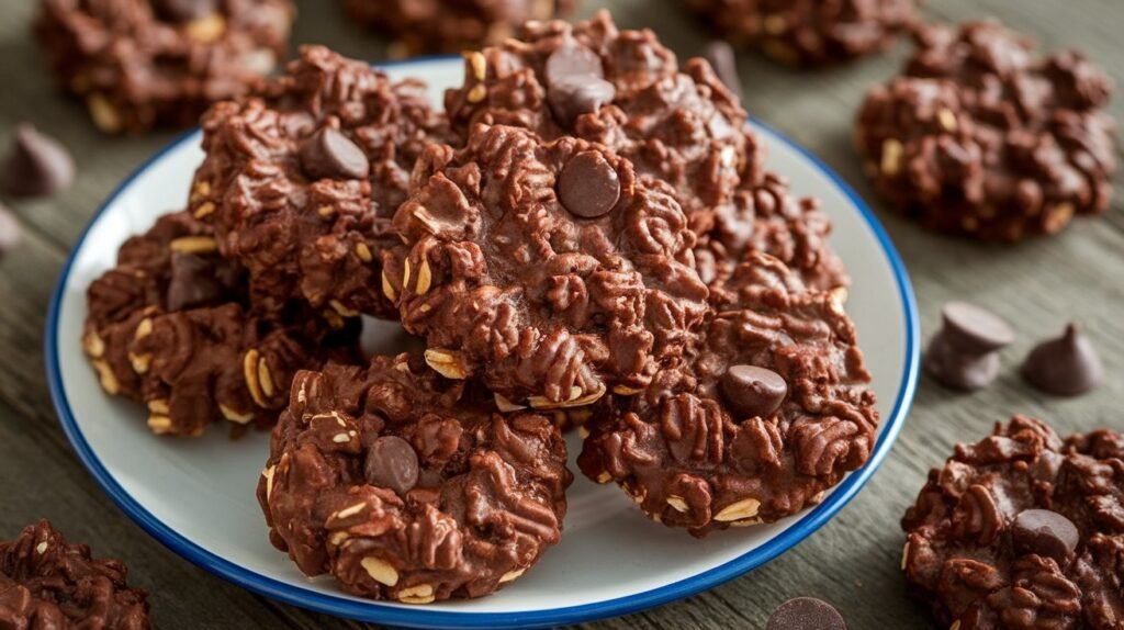 No Bake Chocolate Oat Cookies