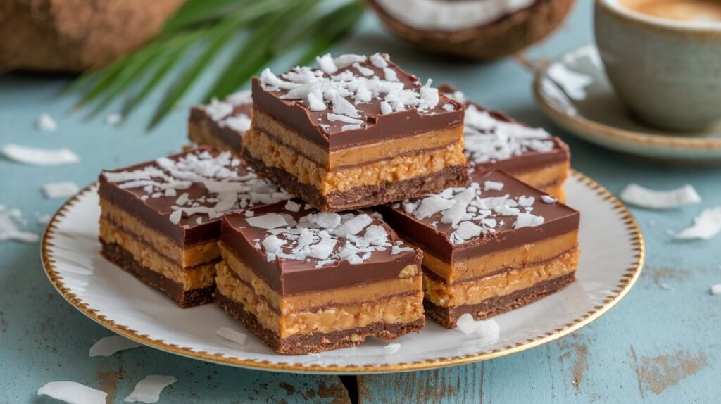 No Bake Samoa Bars