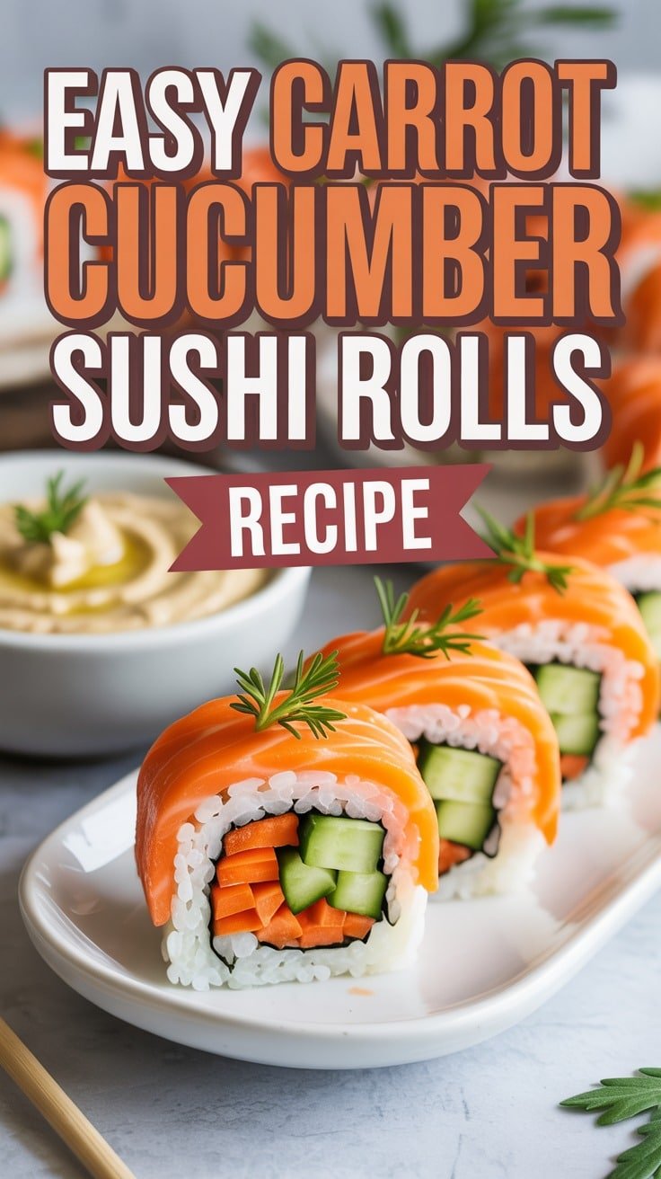 Carrot and Cucumber Sushi Rolls