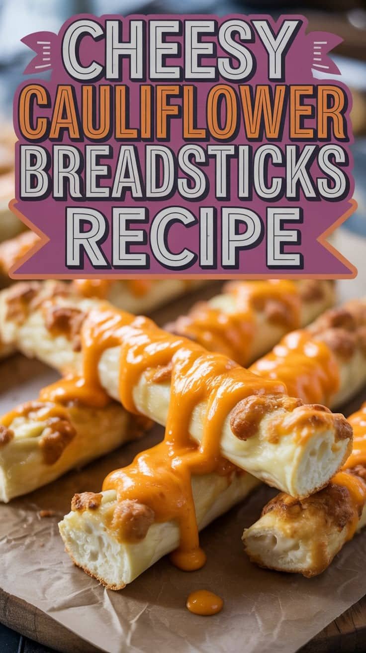 Cheesy Cauliflower Breadsticks
