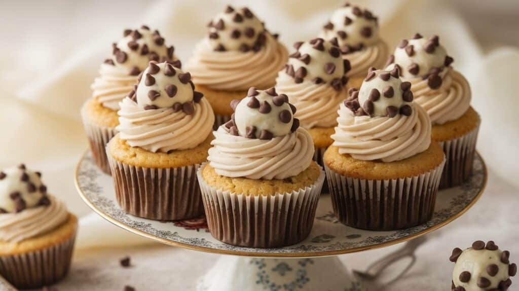Chocolate Chip Cookie Dough Cupcakes