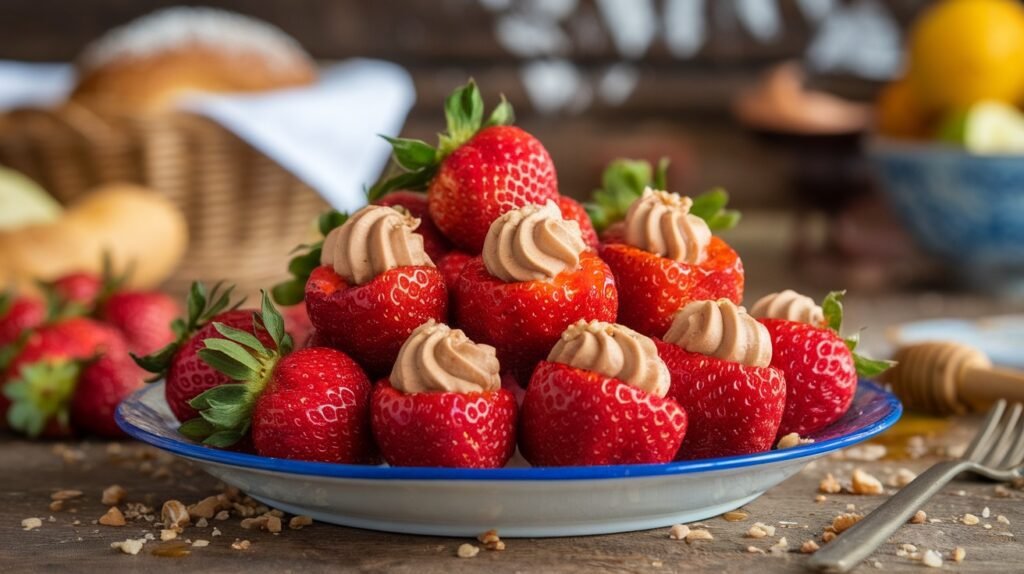 Almond Butter Stuffed Strawberries