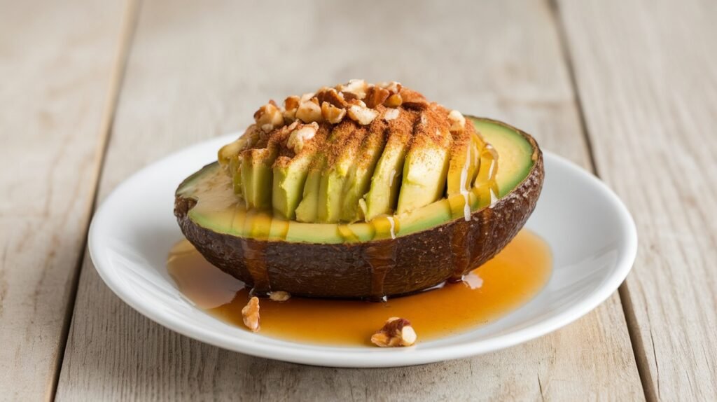 Baked Avocado with Maple Drizzle