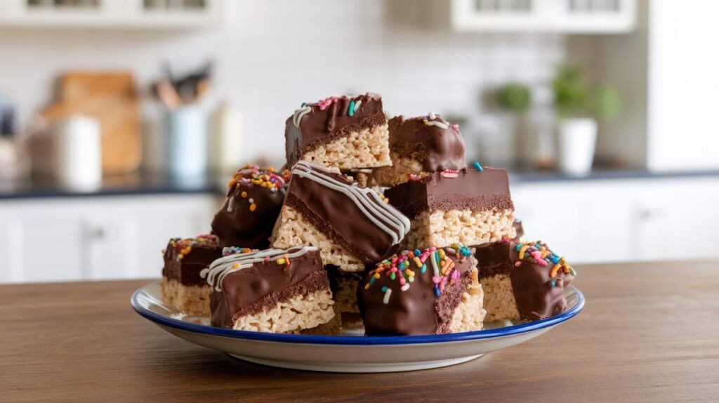 Chocolate Dipped Rice Krispie Treats