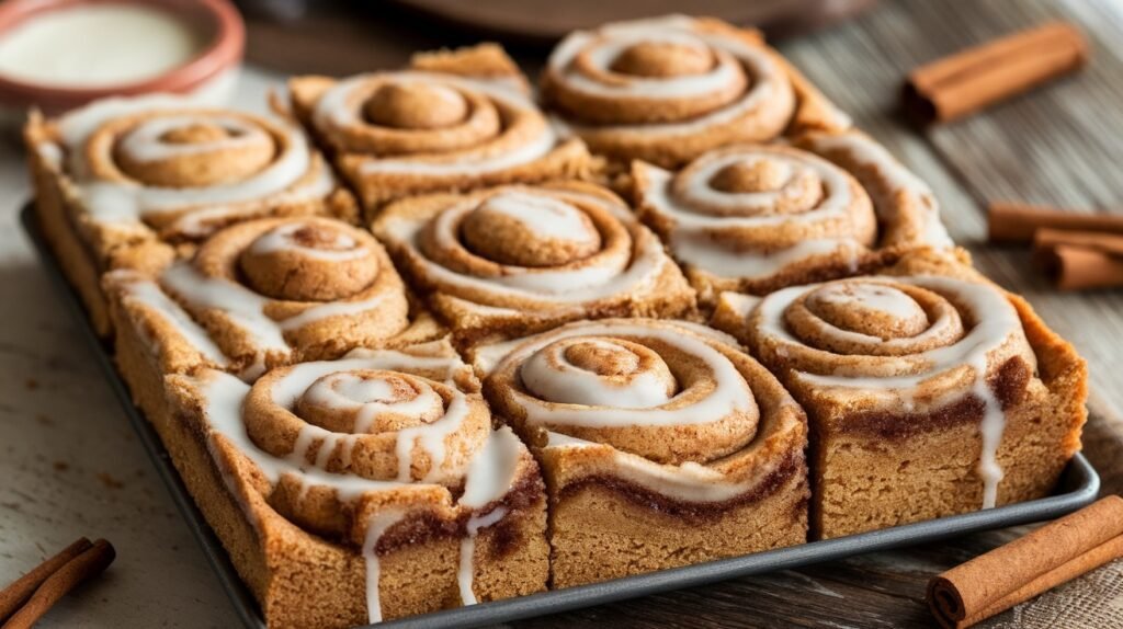 Cinnamon Bun Blondies