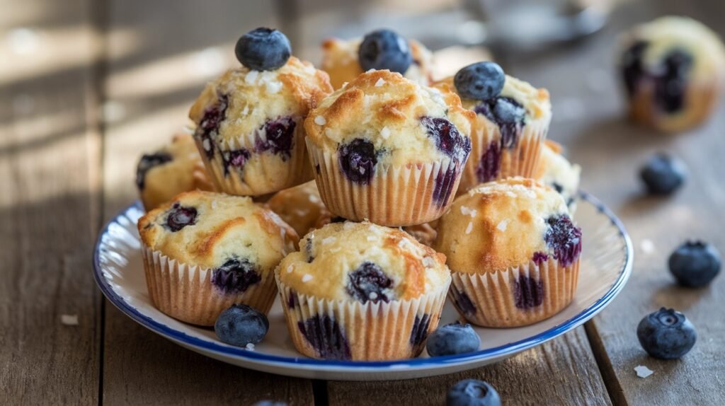 Coconut Blueberry Muffin Bites