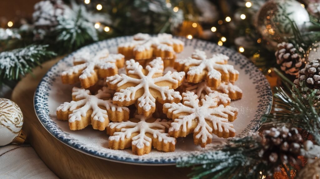Almond Butter Snowflake Cookies (gluten-free)