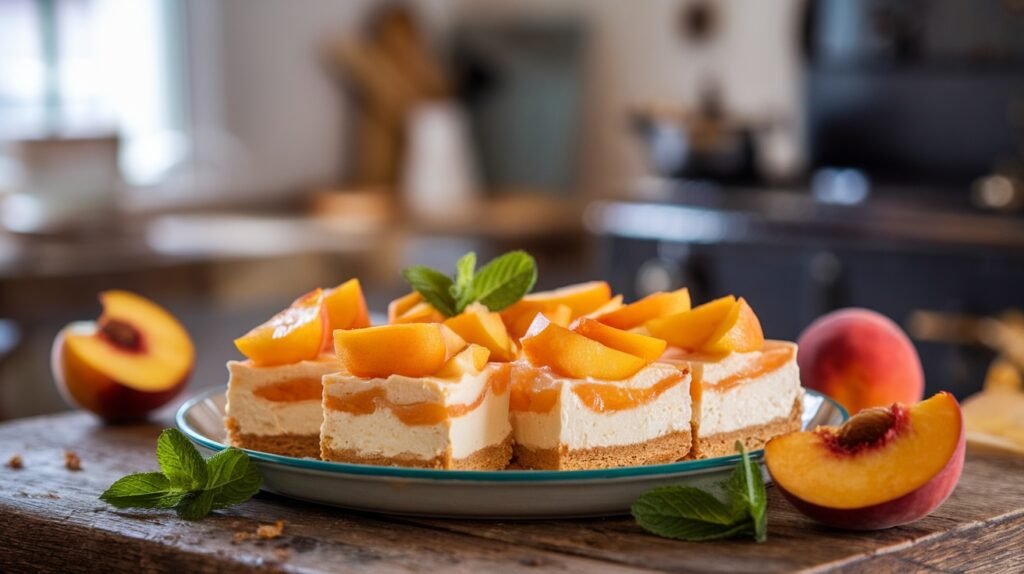 Peach Cheesecake Bars
