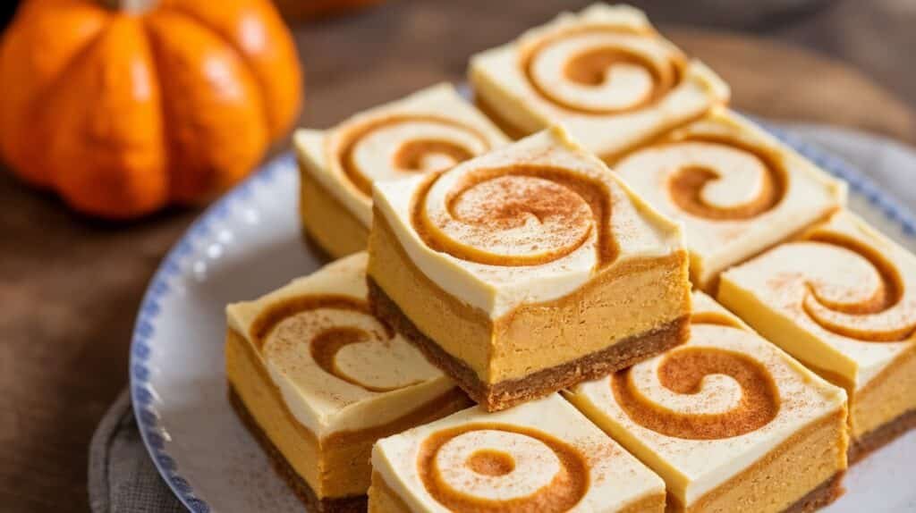 Pumpkin Cheesecake Swirl Bars