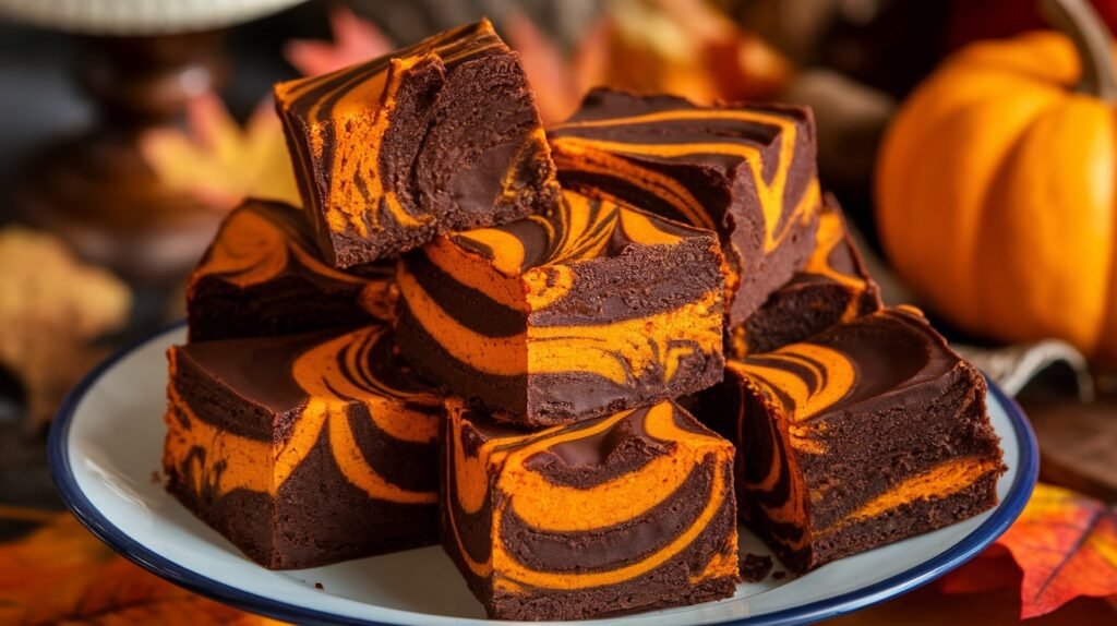 Pumpkin Swirl Brownies