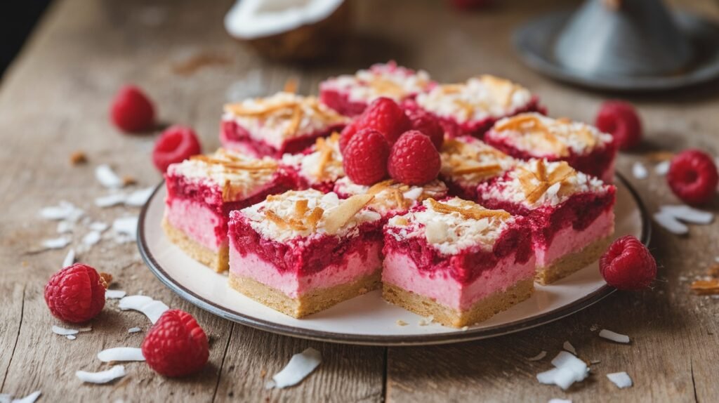 Raspberry Coconut Bars