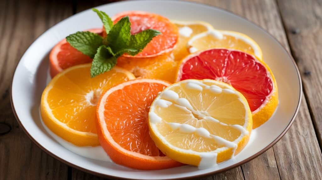 Roasted Citrus with Yogurt Drizzle