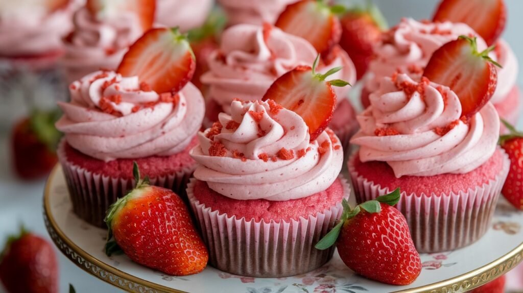 Strawberry Crunch Cupcakes