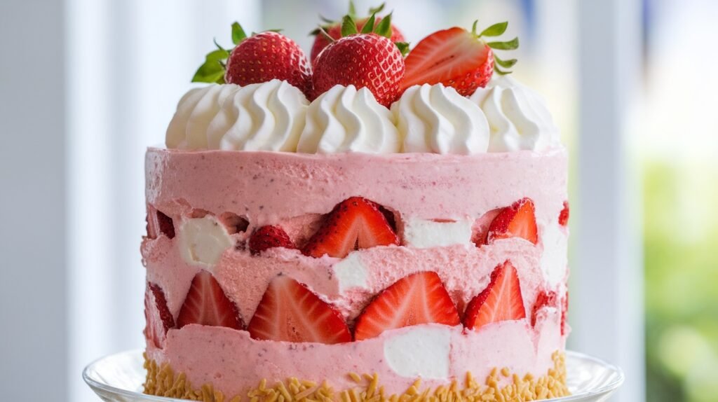Strawberry Ice Cream Cake