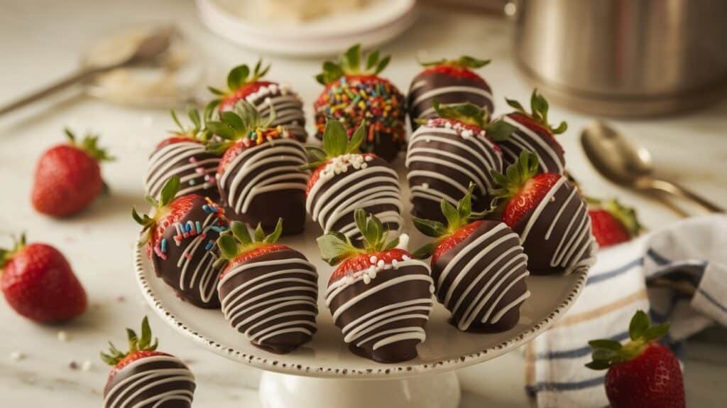 Chocolate Covered Strawberry Bites