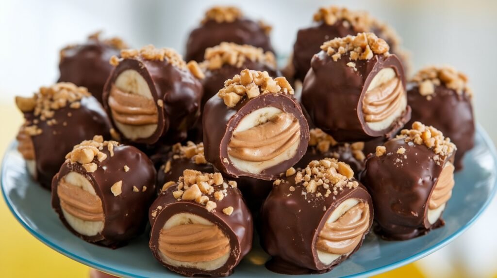 Chocolate Peanut Butter Banana Bites