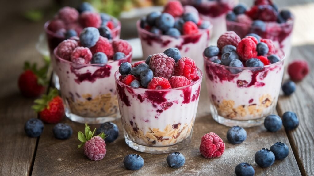 Frozen Berry Oat Cups