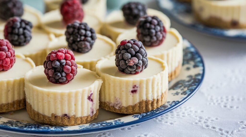 Frozen Blackberry Cheesecake Bites
