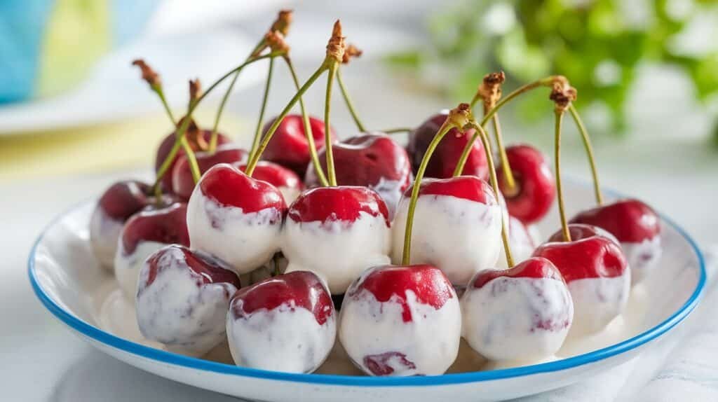 Frozen Yogurt-Dipped Cherries