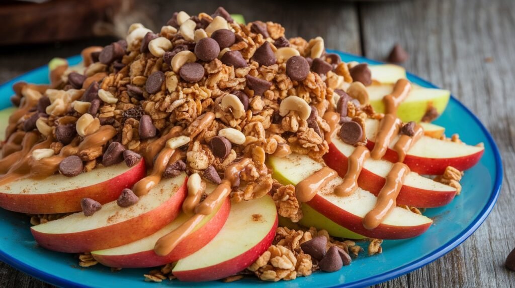 Peanut Butter Apple Nachos