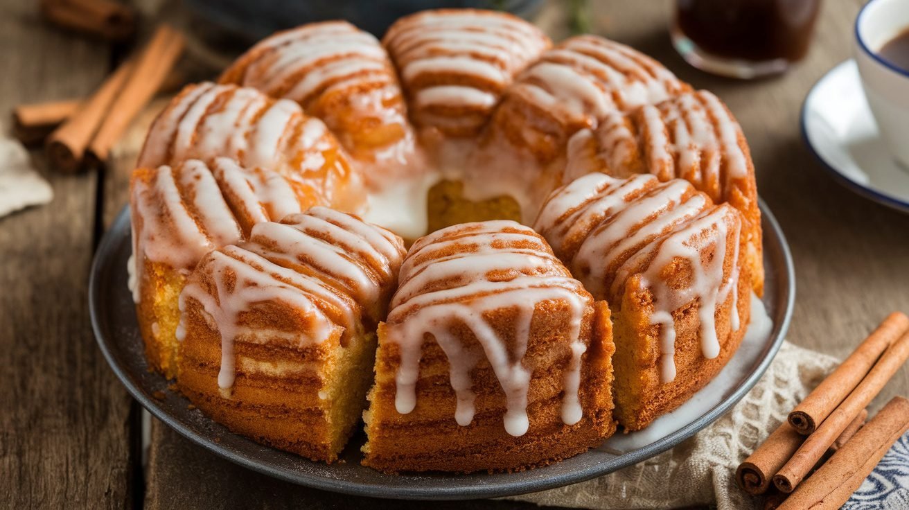 Delicious Honey Bun Cake Recipe - Food Blasts