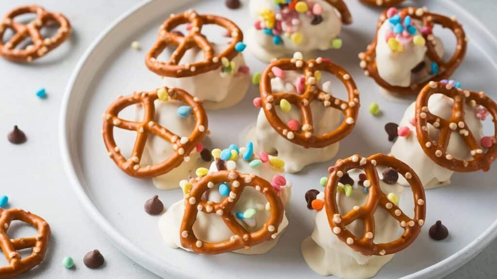 White Chocolate Pretzel Clusters