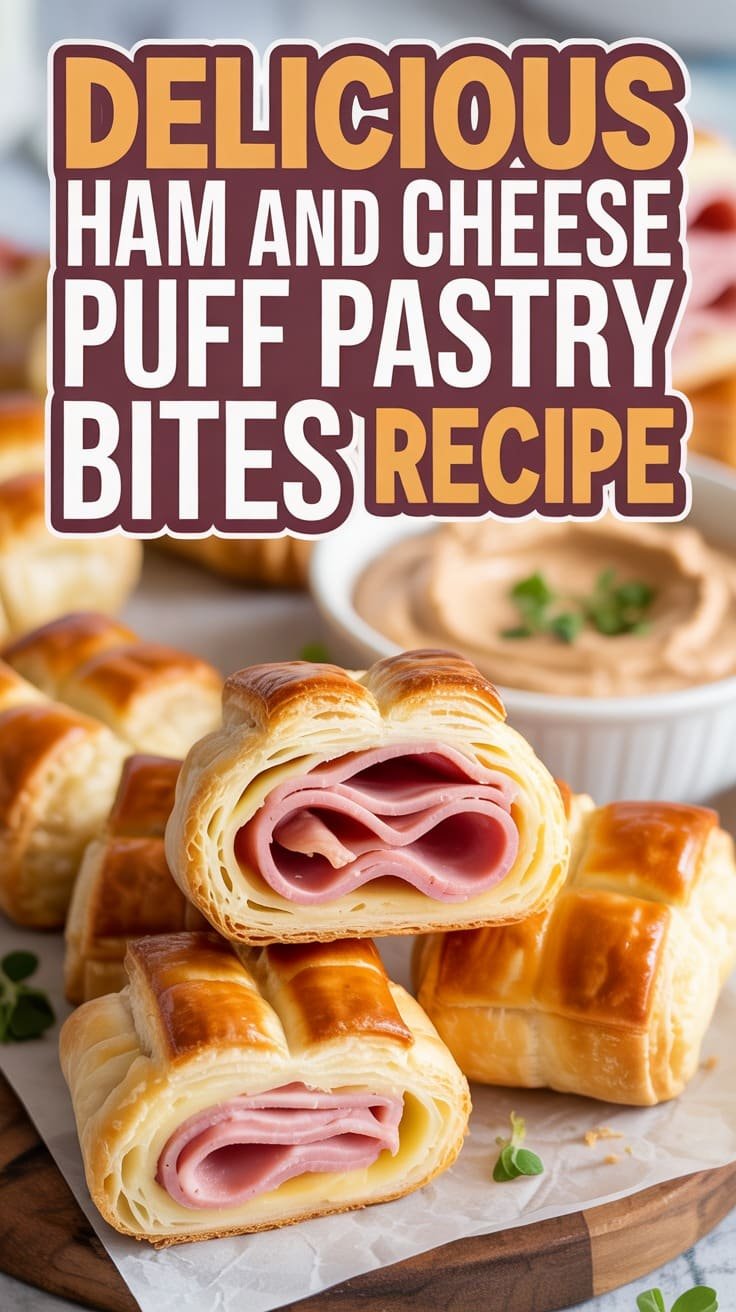 Ham and Cheese Puff Pastry Bites