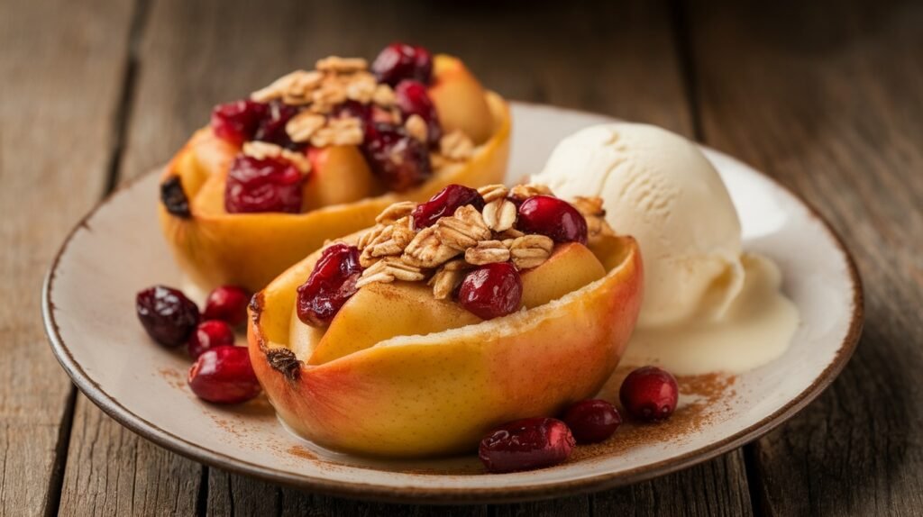 Baked Apple Cranberry Boats