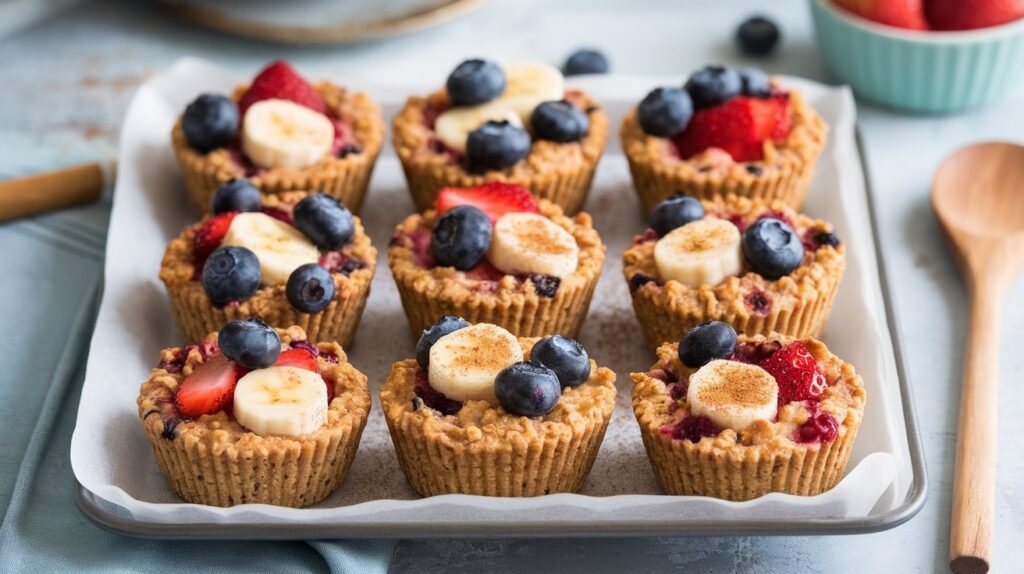 Baked Oatmeal Cups with Fruit