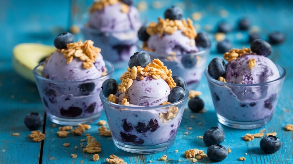 Blueberry Banana Ice Cream Cups