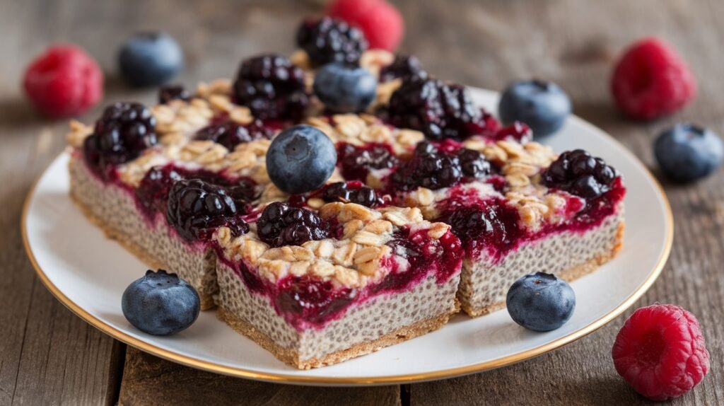 Chia Berry Jam Bars