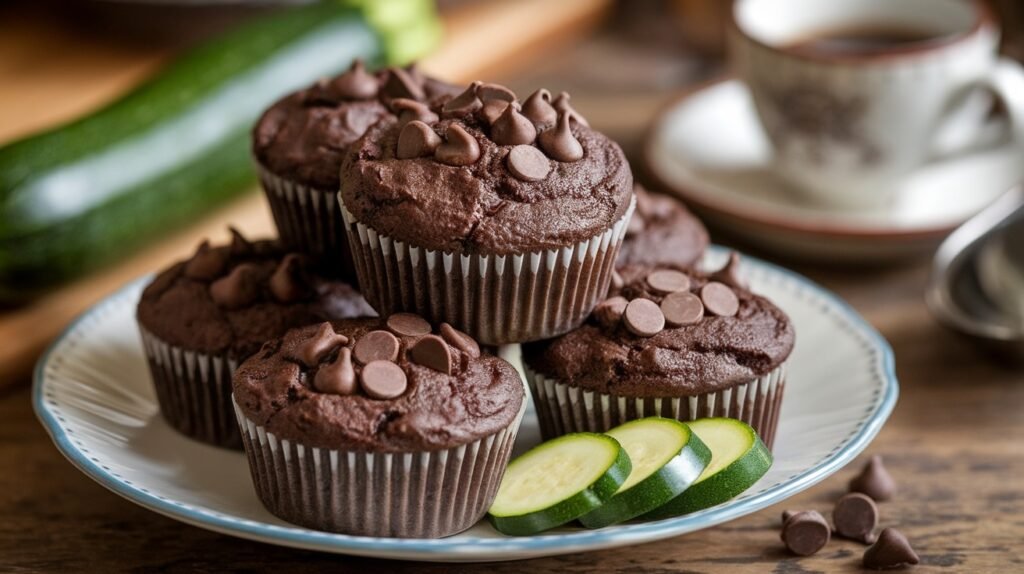 Chocolate Zucchini Muffins