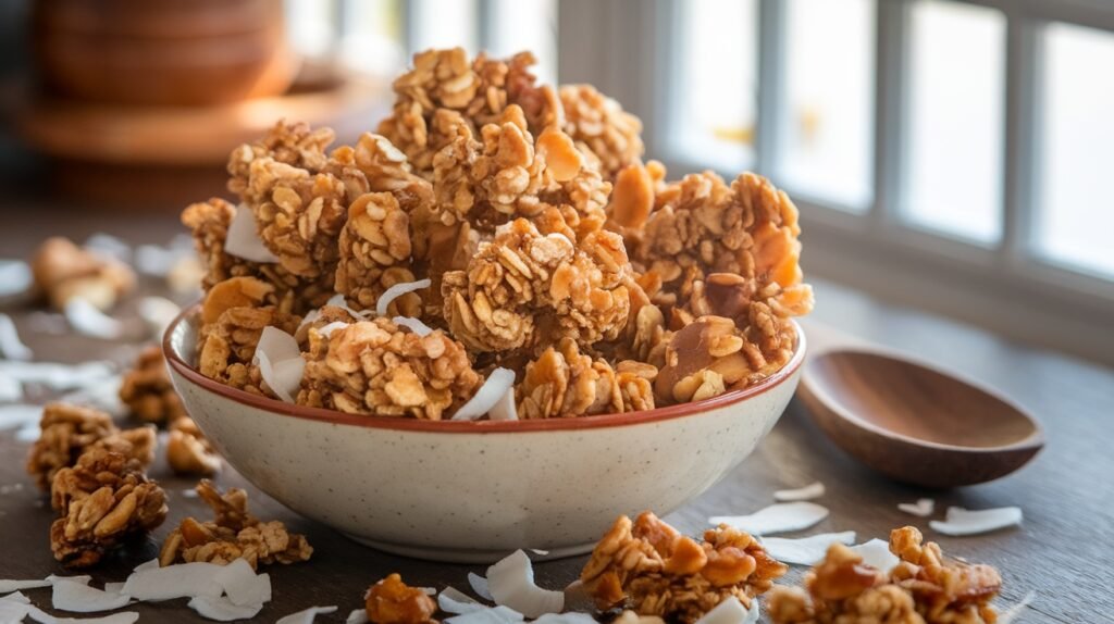 Maple Coconut Granola Clusters