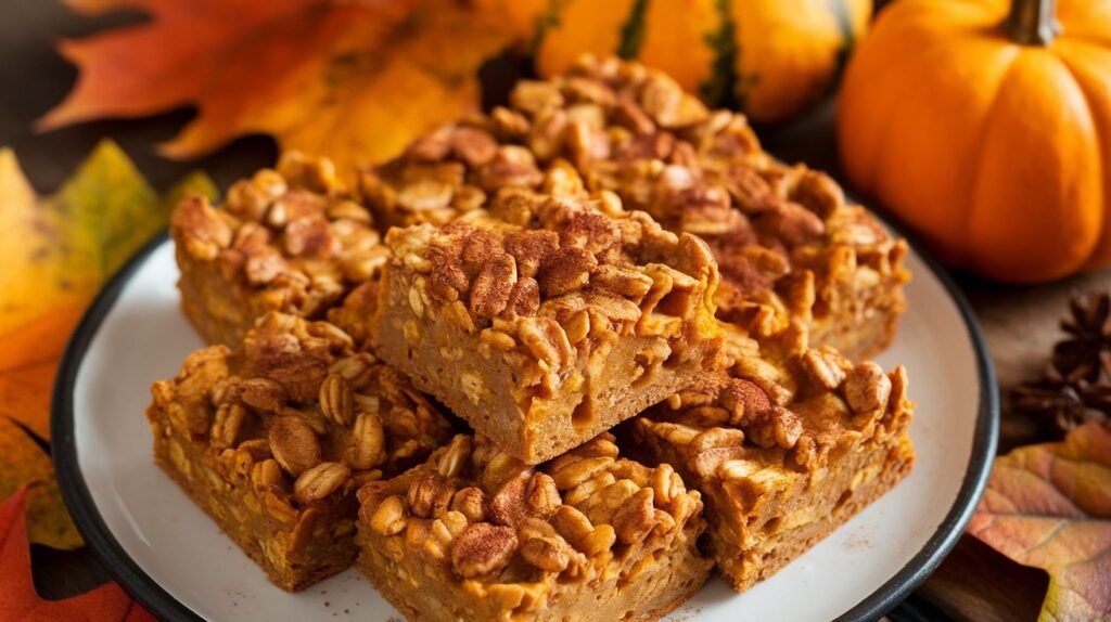 Spiced Pumpkin Oat Squares