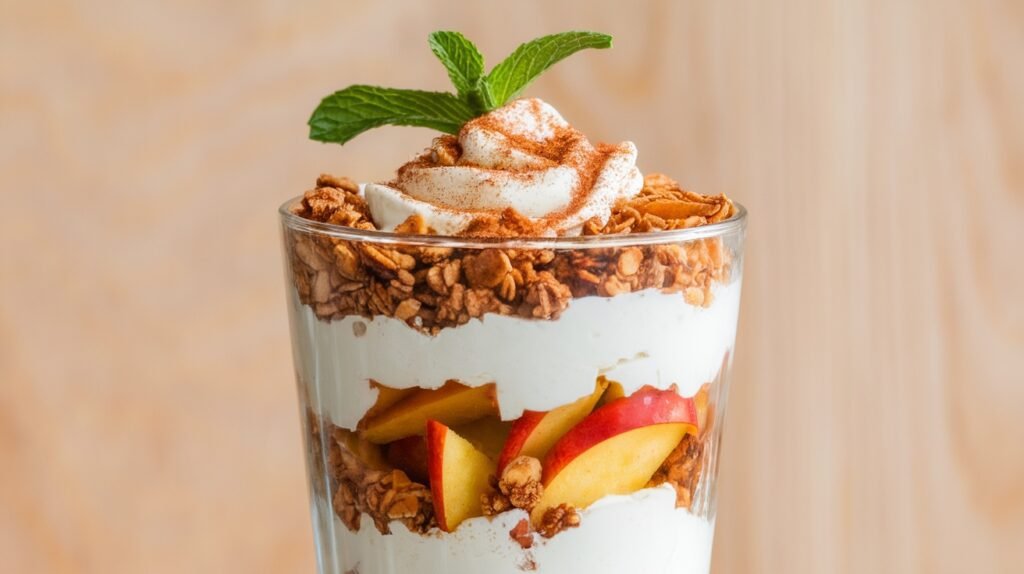Spiced Apple Cottage Cheese Parfait