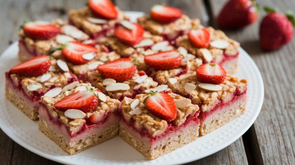 Strawberry Almond Oat Squares