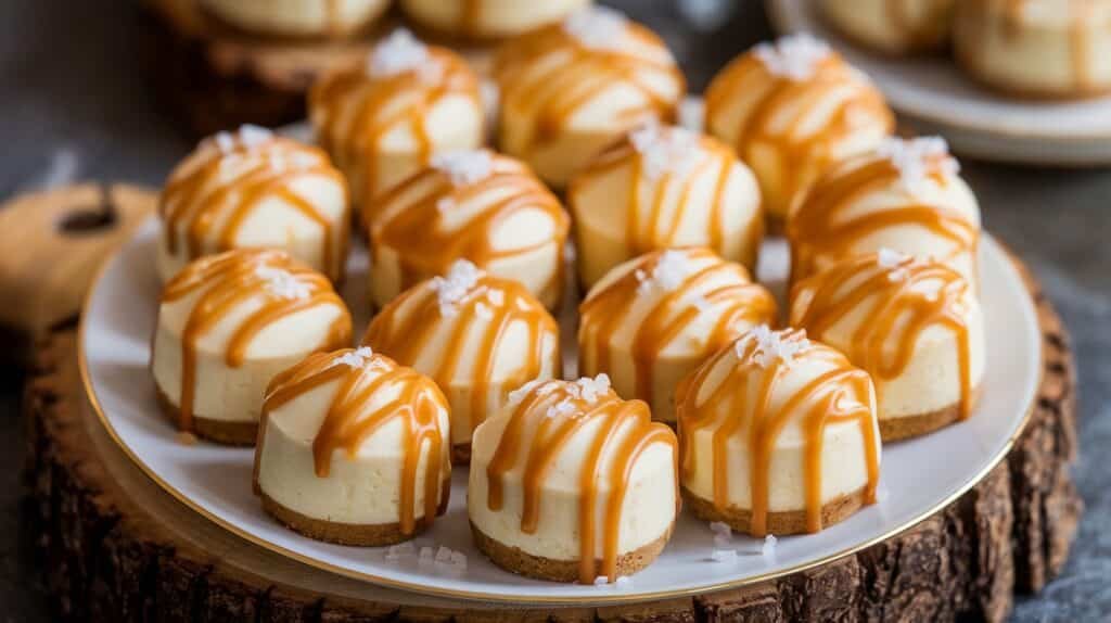 Salted Caramel Cheesecake Bites