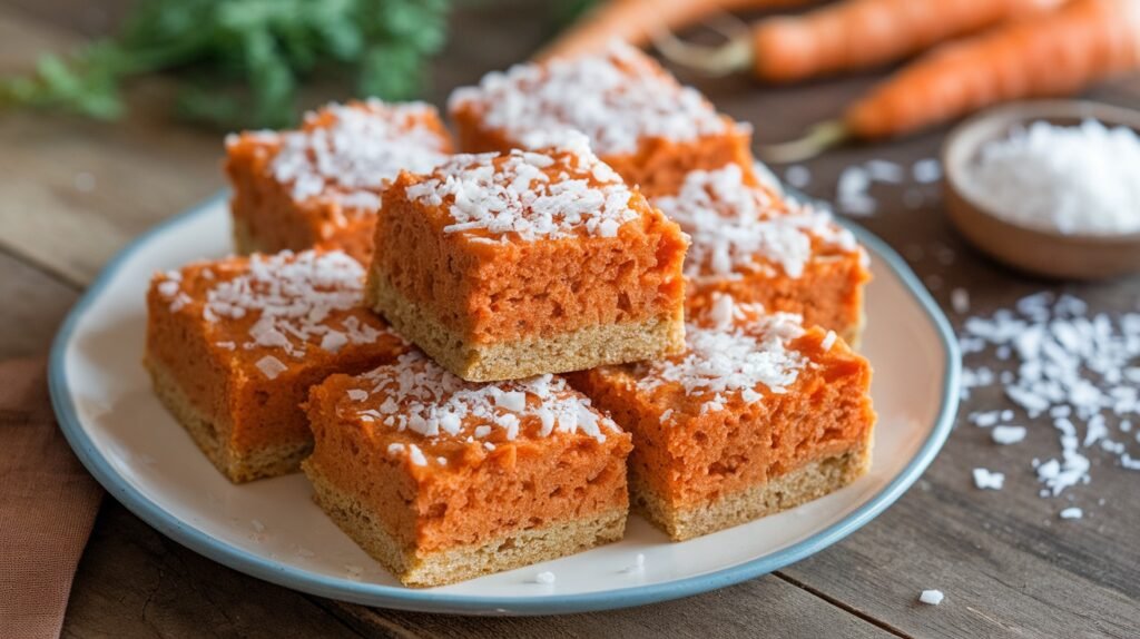 Carrot Coconut Protein Squares