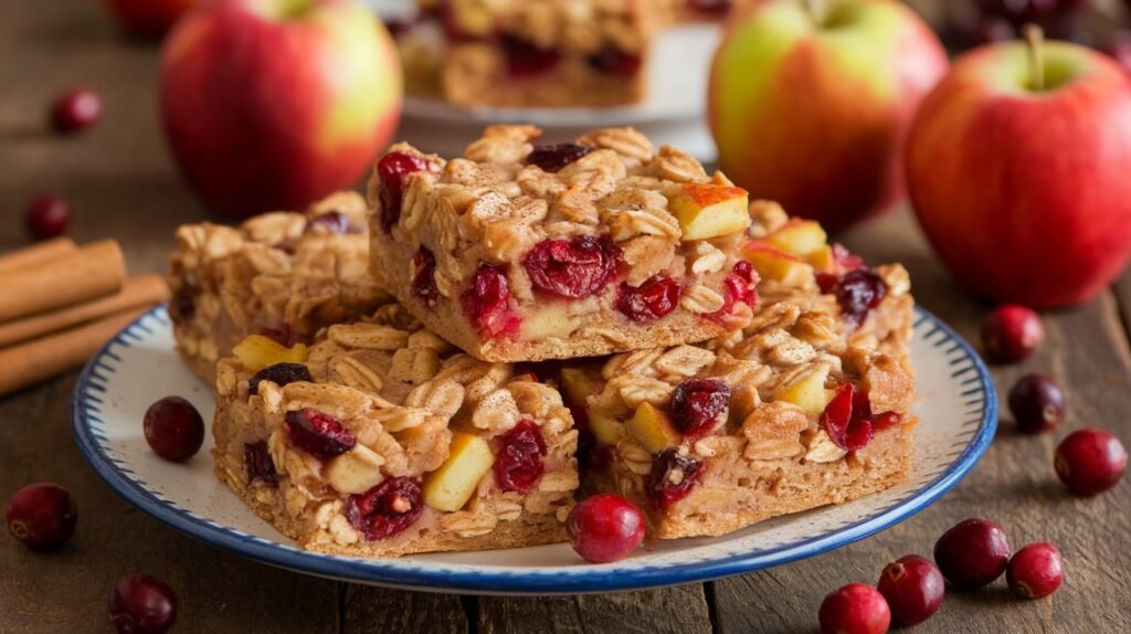 Baked Cranberry Apple Oat Squares