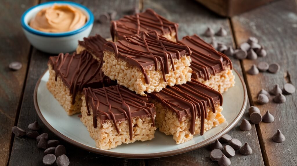 Chocolate Peanut Butter Rice Krispie Treats