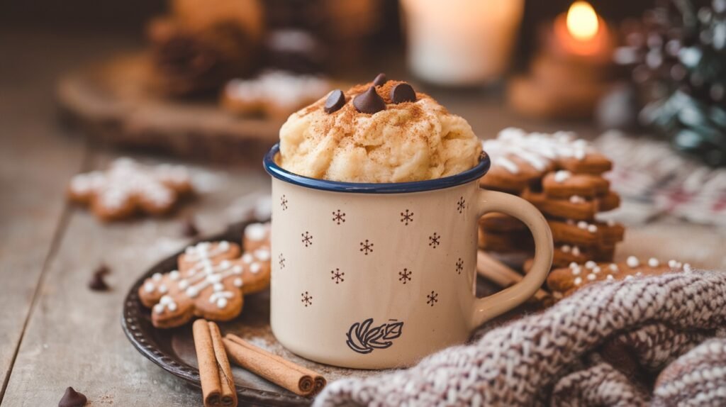 Healthy Gingerbread Mug Cake