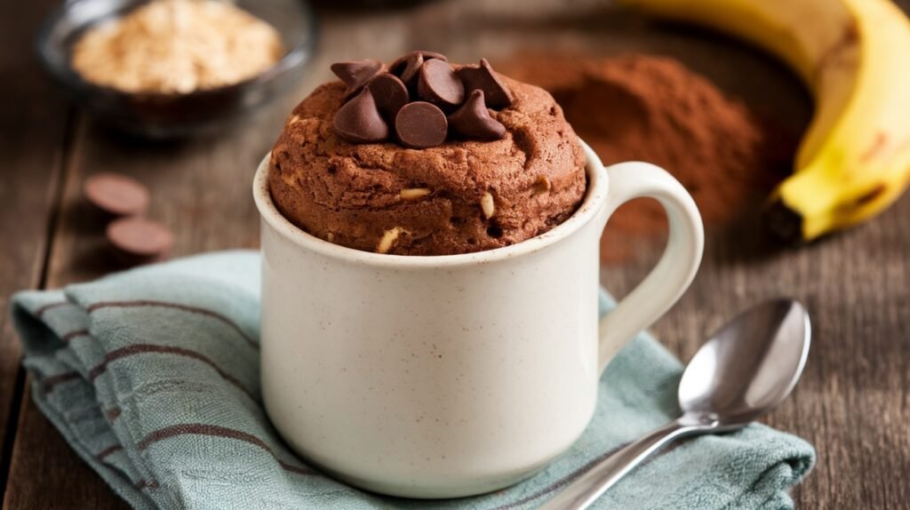 Chocolate Banana Oat Mug Cake