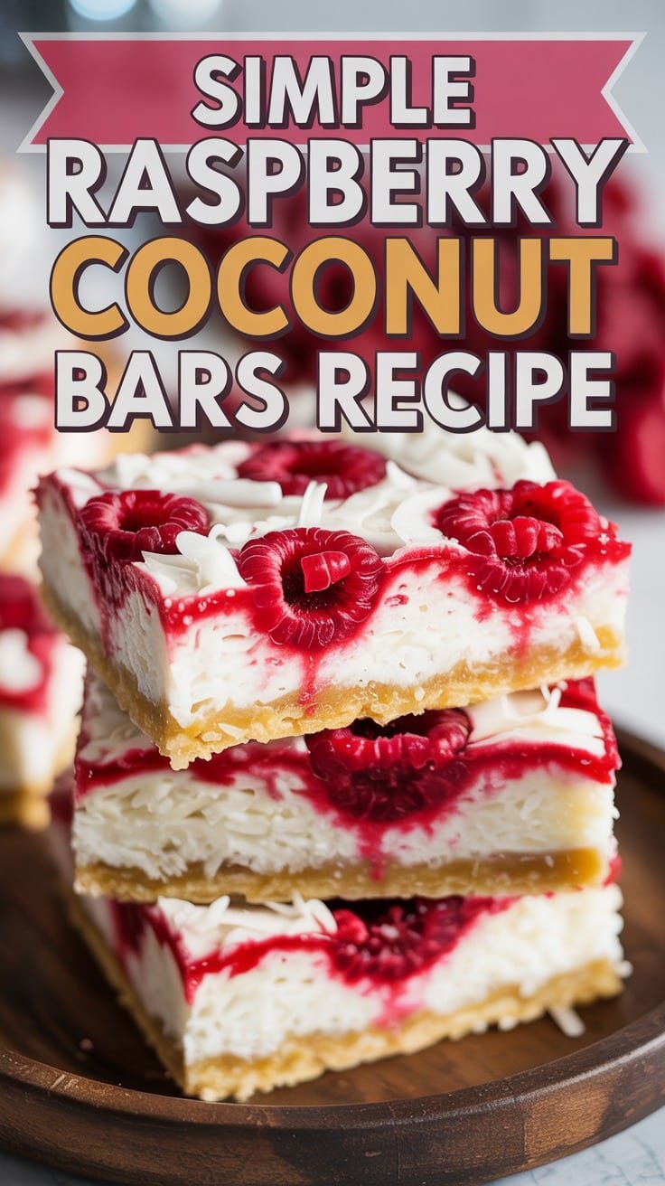 Raspberry Coconut Bars