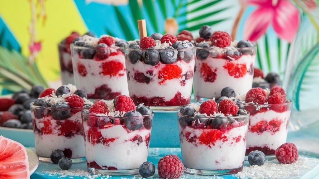 Frozen Berry Coconut Cups