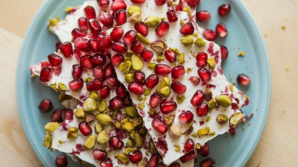 Pistachio Pomegranate Greek Yogurt Bark